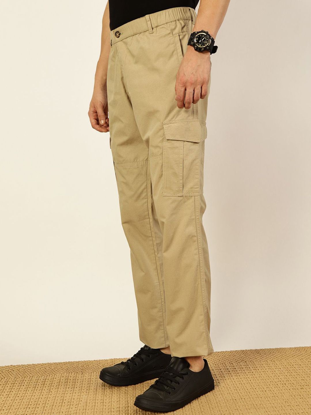 Thomas Scott Men Smart Slim Fit Cargos Trousers