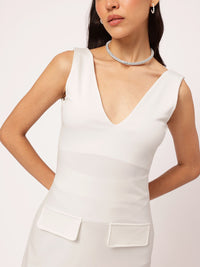DressBerry Hot-Yet-Calm V-Neck Sleeveless Mini Dress