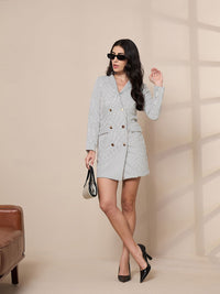 SASSAFRAS worklyf Striped Formal Blazer Dresses