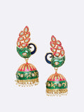 Anouk Peacock Shaped Jhumkas Earrings
