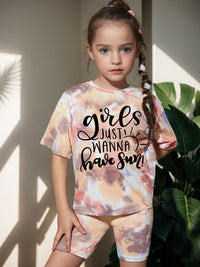 YK Girls Printed Top With Shorts