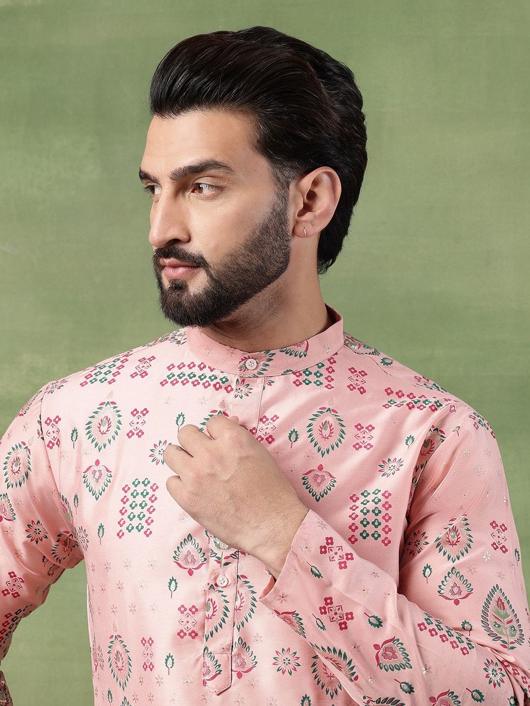 SOJANYA Men Bandhani Printed Kurta