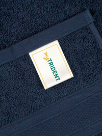 MYTRIDENT Navy Blue Cotton 500 GSM Bath Towel