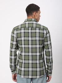 VASTRADO Men Classic Slim Fit Opaque Checked Pure Cotton Casual Shirt