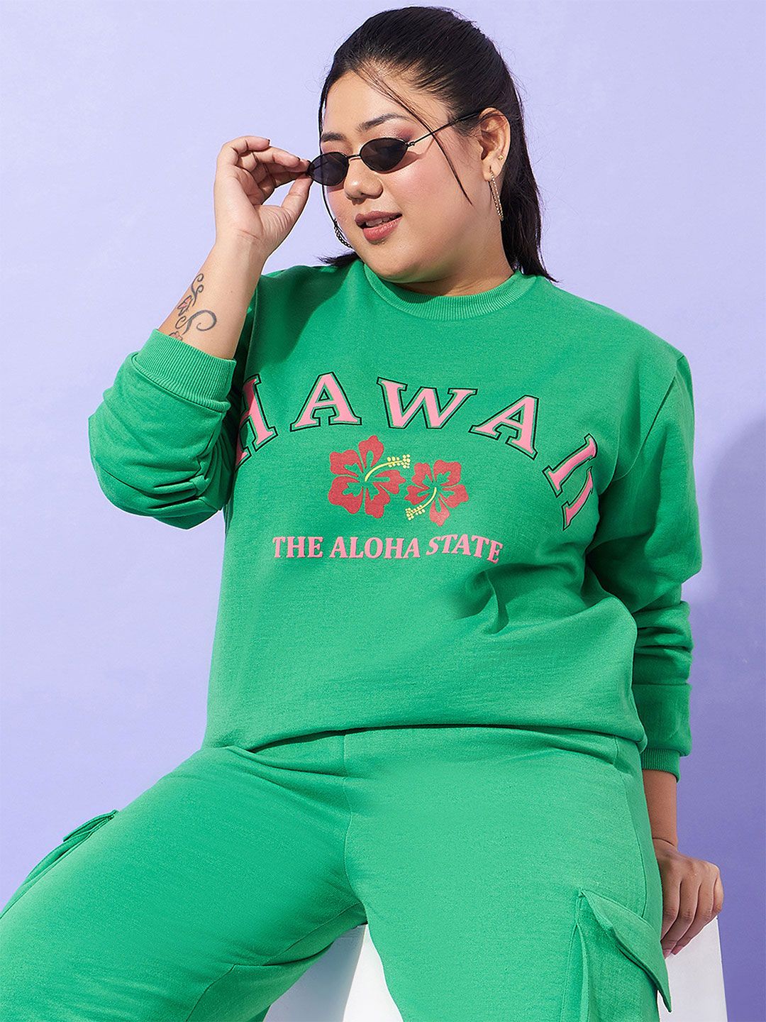 SASSAFRAS Curve Women Printed Sweatshirt