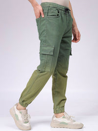 The Indian Garage Co Men Low Distress Stretchable Cargo Denim Joggers