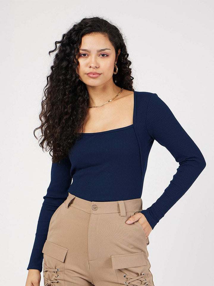 SASSAFRAS Women Square Neck Regular Top