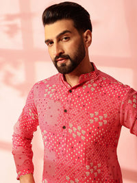 Anouk Men Bandhani Printed Regular Kurta with Pyjamas