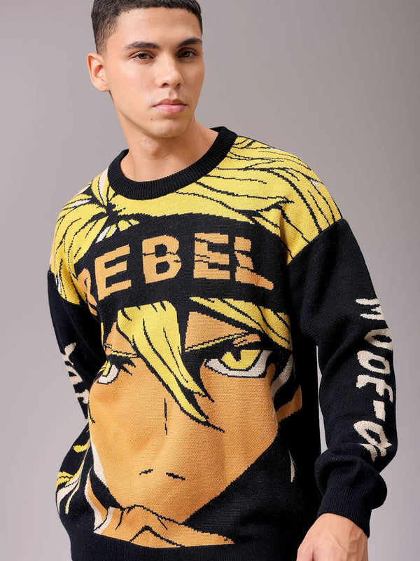 The Indian Garage Co Men Graphic Printed Winter Pullover