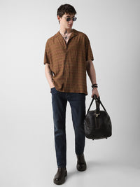VASTRADO Men Classic Horizontal Striped Oversized Casual Shirt