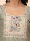 Mamicha Women Floral Printed Regular Beads and Stones Pure Cotton Kurti with Palazzos & With Dupatta