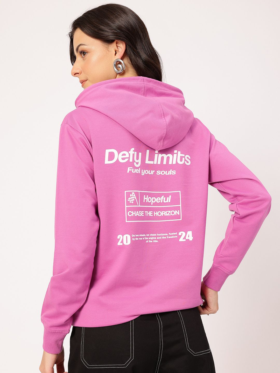 DressBerry Hooded Printed Sweatshirt