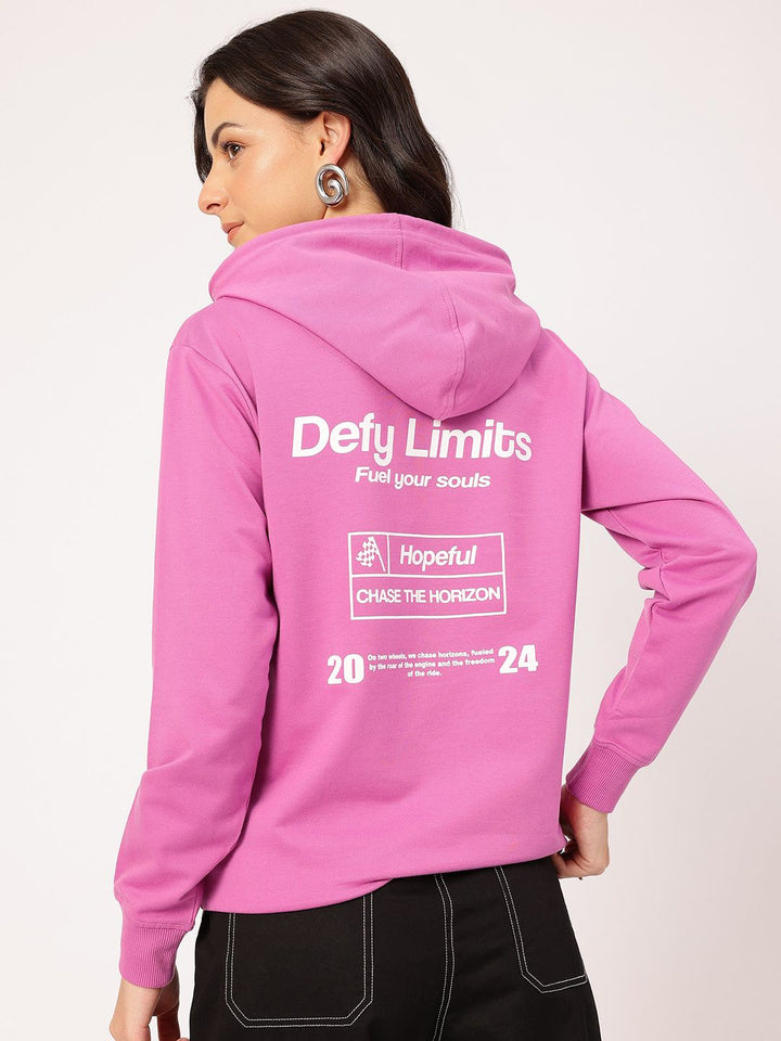 DressBerry Hooded Printed Sweatshirt
