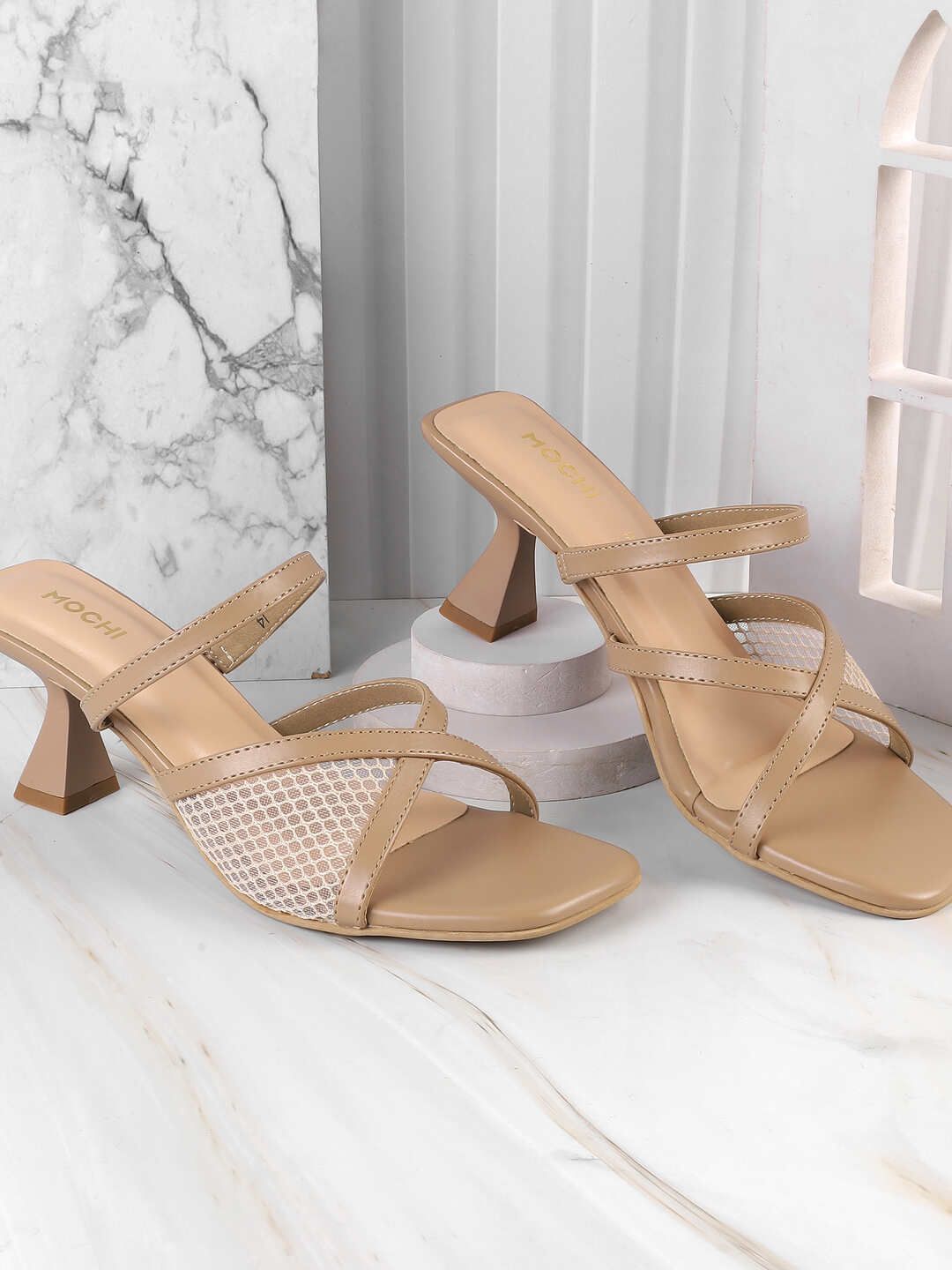 Mochi Embellished Block Mules