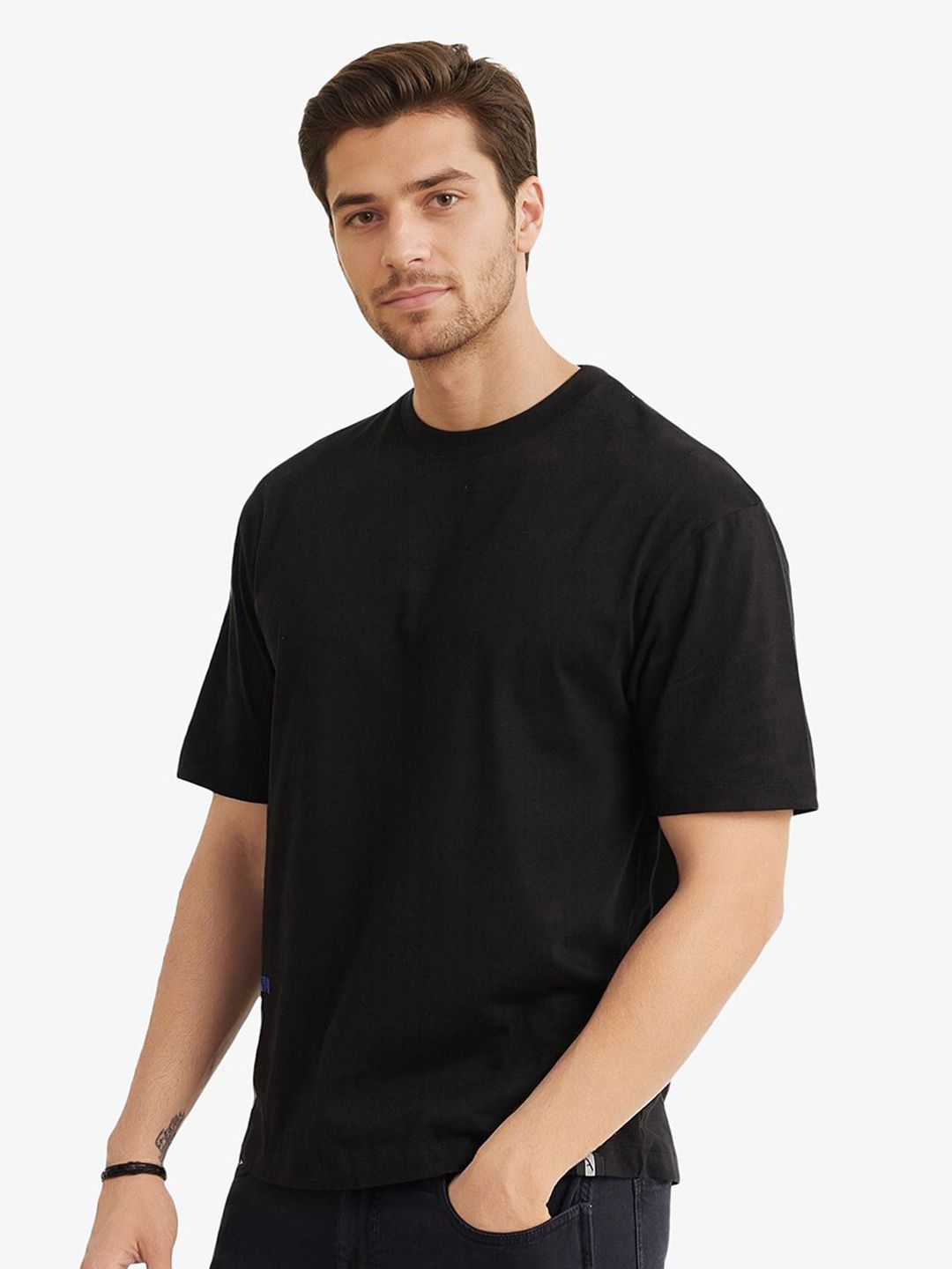 RARE RABBIT Men Printed Applique T-shirt
