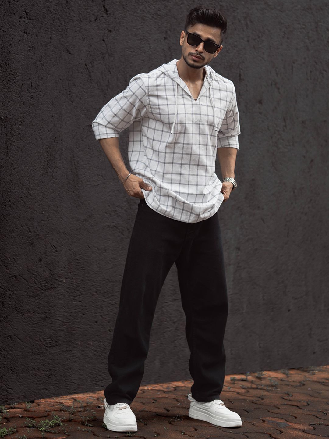Powerlook Men Opaque Checked Casual Shirt
