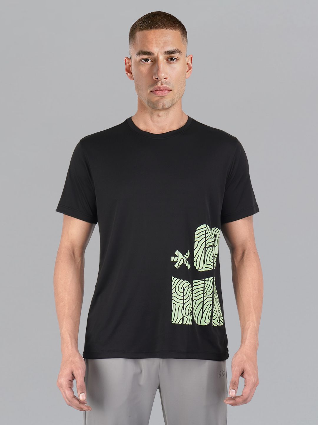 HRX by Hrithik Roshan Men Typography Printed Rapid-Dry Running T-shirt