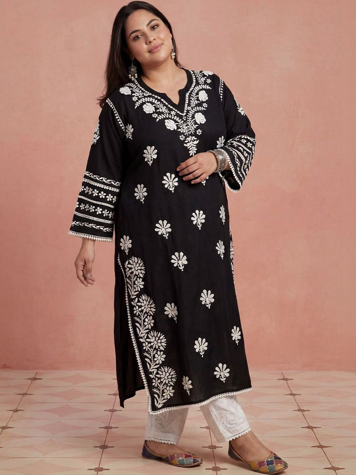 Rumah Wanita Chikankari Sulam Kurta Chikankari
