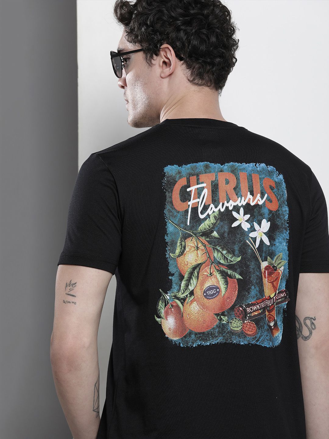 The Indian Garage Co Men Graphic Printed Slim Fit T-shirt