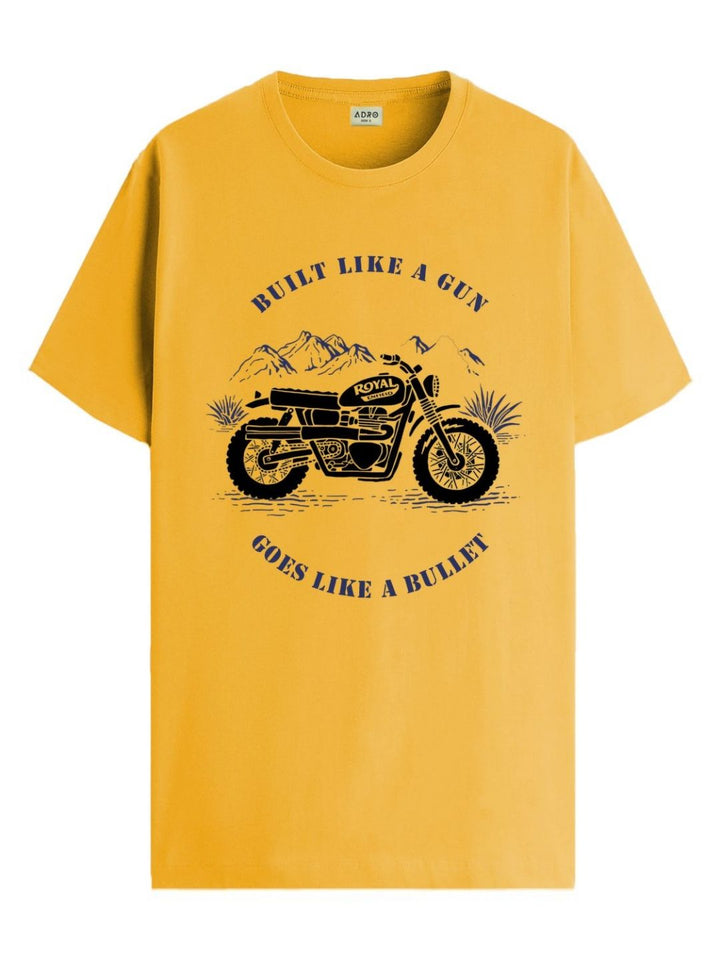 ADRO Men Graphic Printed Round Neck Cotton T-shirt