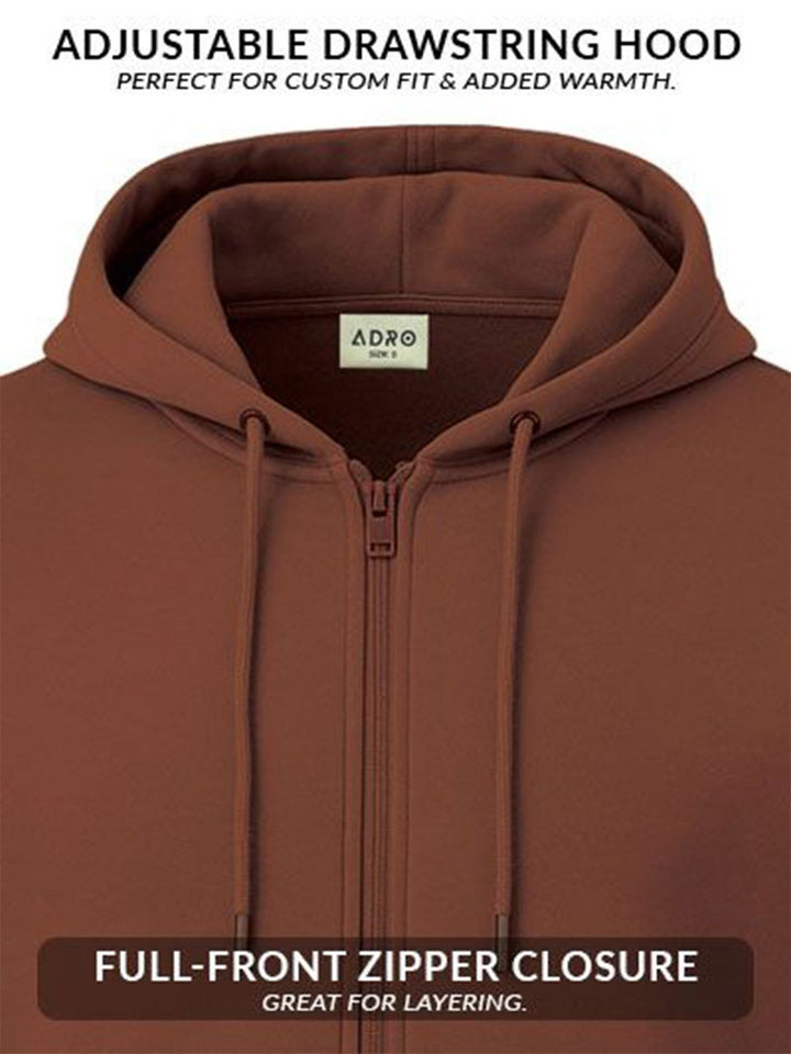 ADRO Men Printed Hooded Sweatshirt