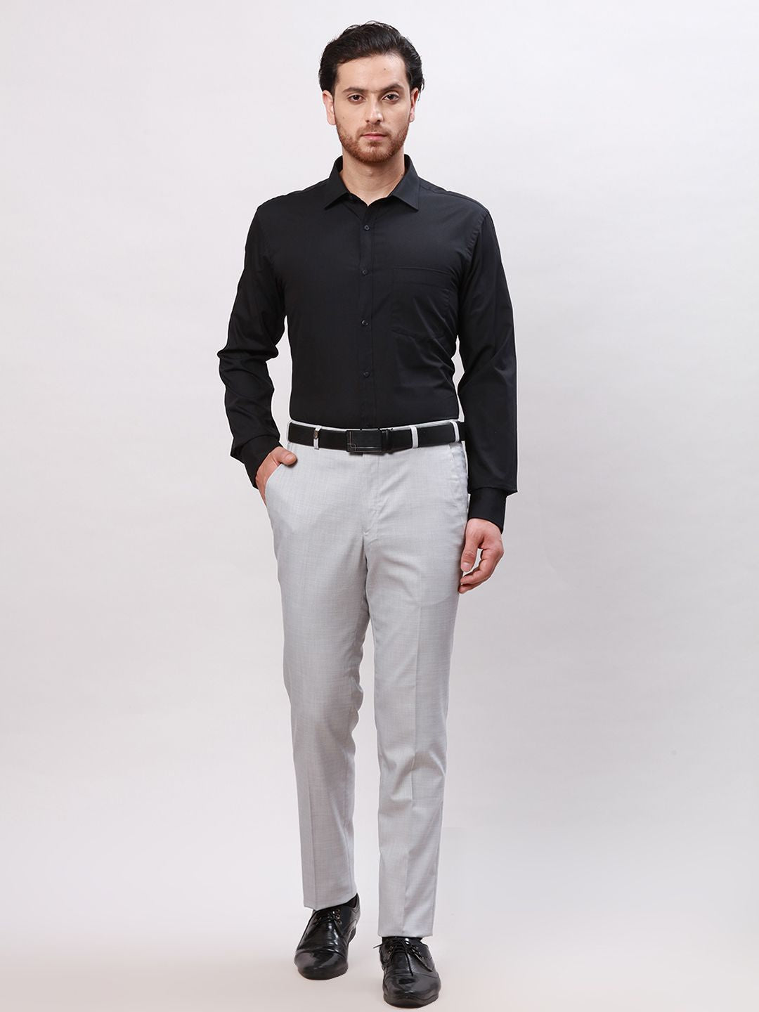 Park Avenue Men Cutaway Collar Solid Cotton Slim Fit Formal Shirt