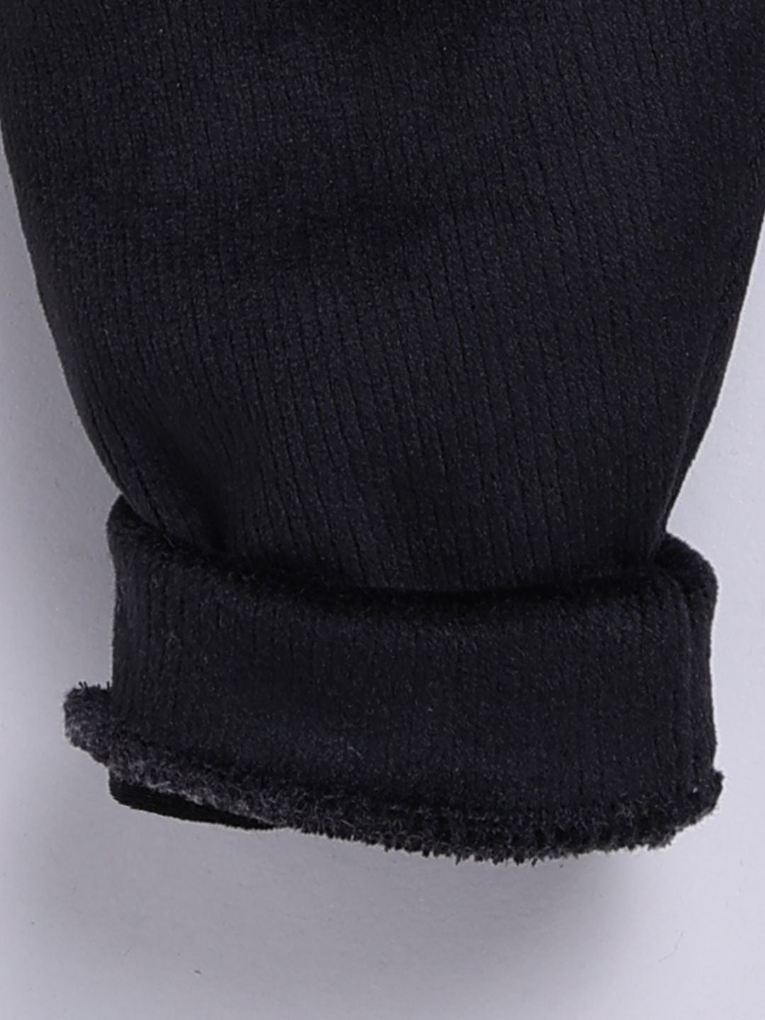 Moms Love Infant Boys Ribbed Velvet-Finish Pure Cotton Sweatshirt With Joggers