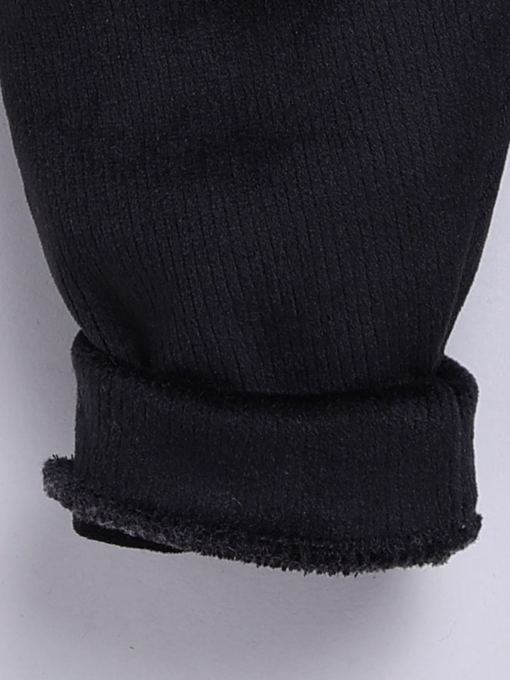 Moms Love Infant Boys Ribbed Velvet-Finish Pure Cotton Sweatshirt With Joggers