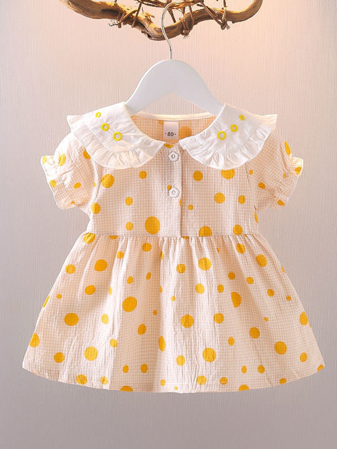 YK Polka Dot Print Peplum Maxi Dress