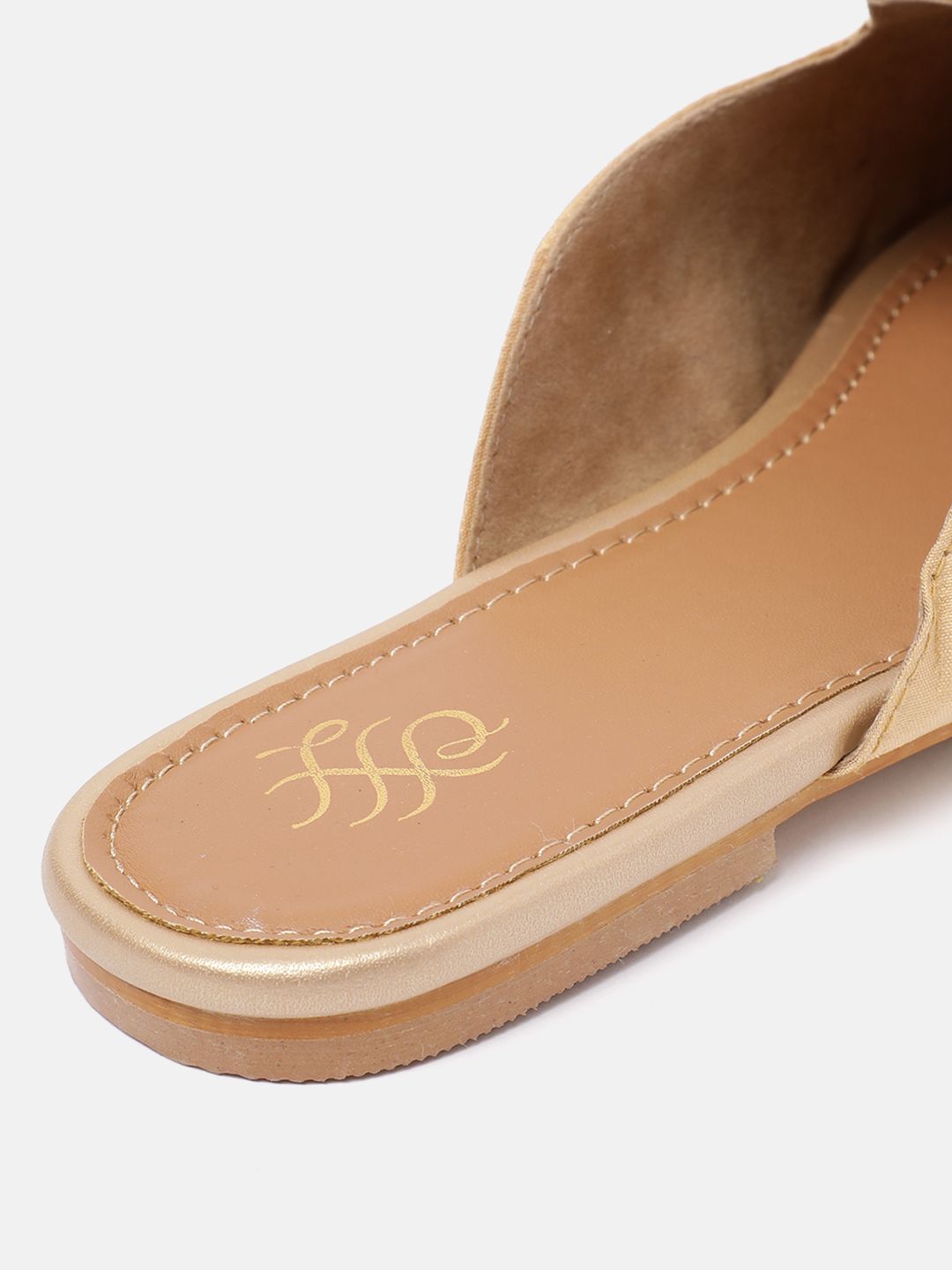 House of Pataudi Women Ethnic Embellished Mules