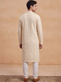 House of Chikankari Men Embroidered Chikankari Kurta