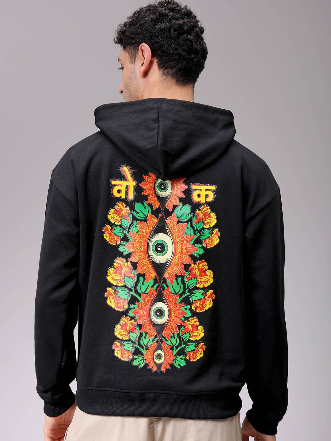 The Indian Garage Co Men Printed Hooded Sweatshirt