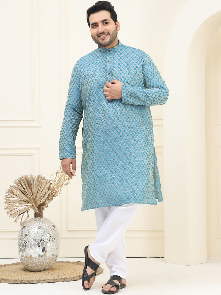 SOJANYA PLUS Ethnic Motifs Woven Design Kurta with Pyjamas