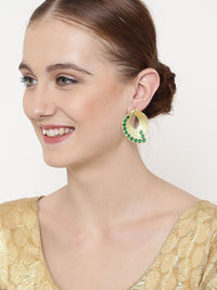 Anouk Gold-Plated Artificial Stones Studded Contemporary Studs
