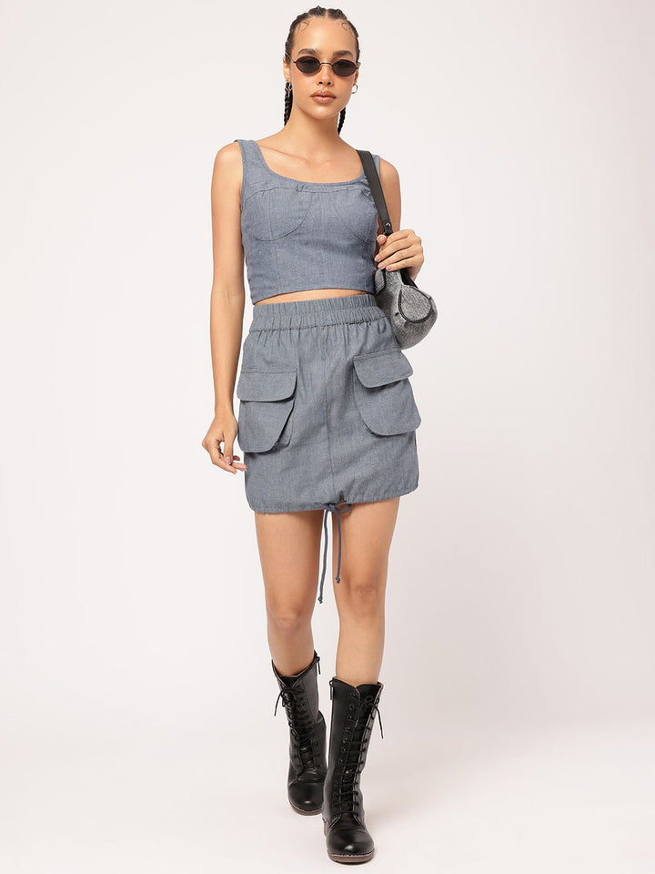 DressBerry Retro Corset Crop Top