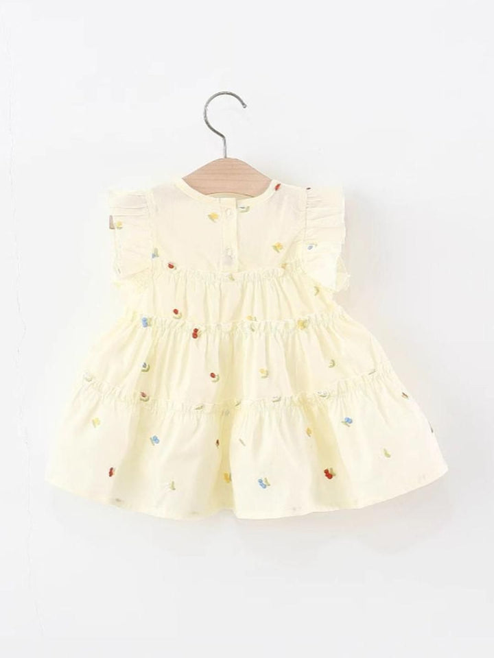 YK Hiasan Lengan Glute Fit & Flare Dress