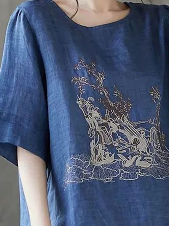 DressBerry Graphic Printed Round Neck T-shirt