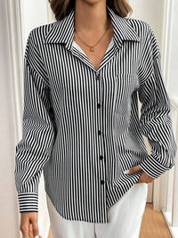 all about you Women Opaque Striped Casual Shirt