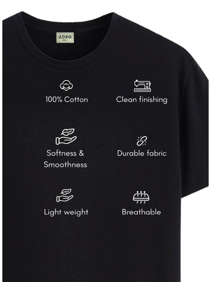 ADRO Men Typography Printed T-shirt