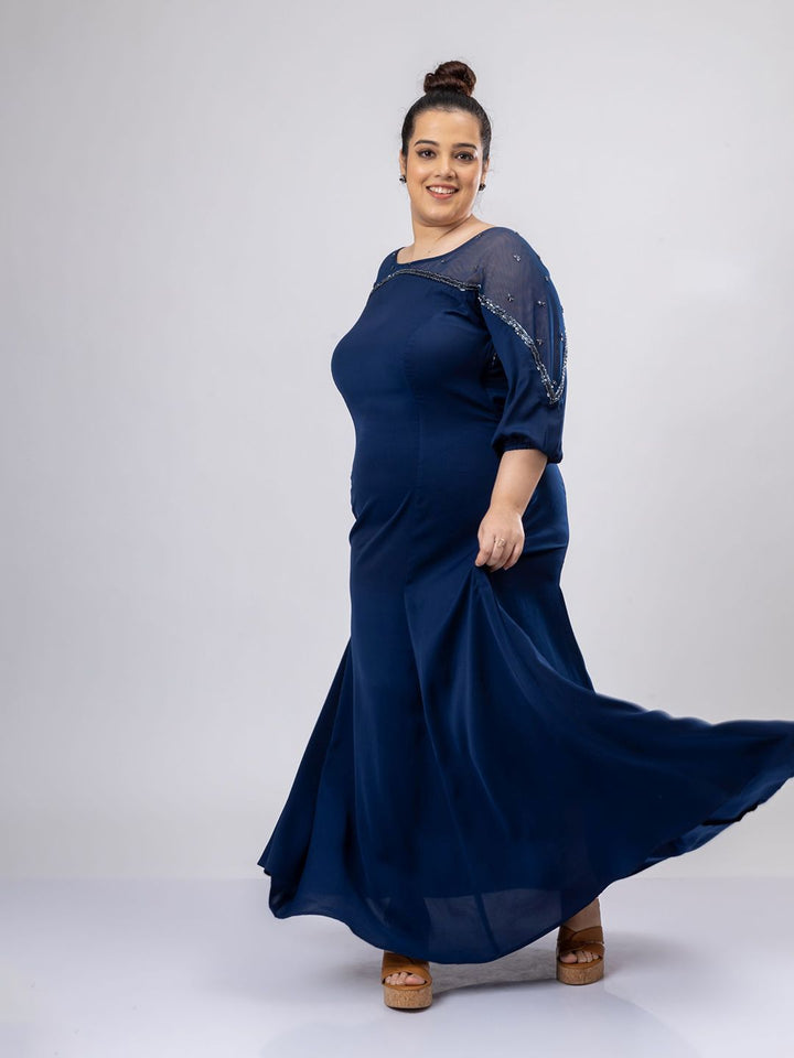 Mamicha Women Crepe A-Line Maxi Dress