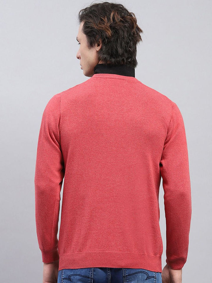Monte Carlo Men Solid V Neck Full Sleeve Pullover