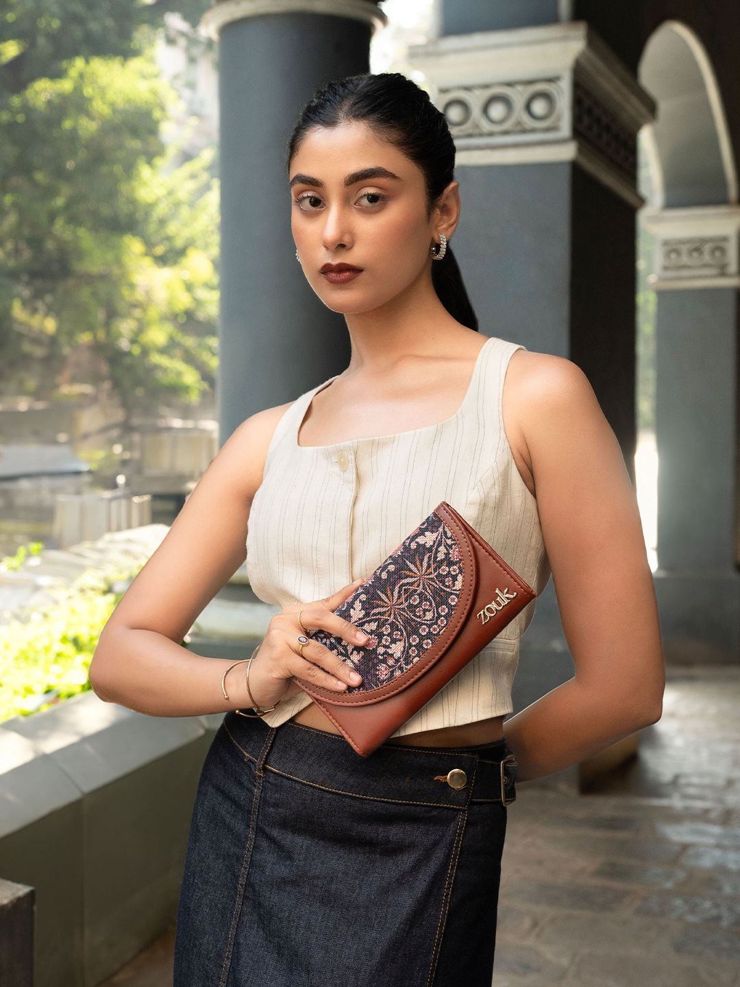 ZOUK Women Kashmir Blooms Kyra Flap Wallet