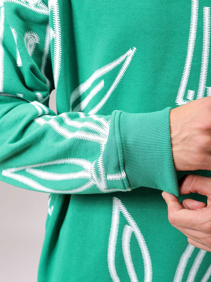 The Indian Garage Co Men Printed Round Neck Long Sleeves Pullover Sweatshirt