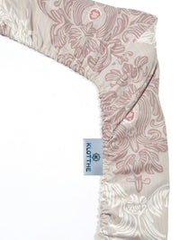 KLOTTHE Motif Etnik Kelabu Policotton 300 TC Dilengkapi Cadar Bujang Halus dengan Sarung Bantal-89 x 59 inci