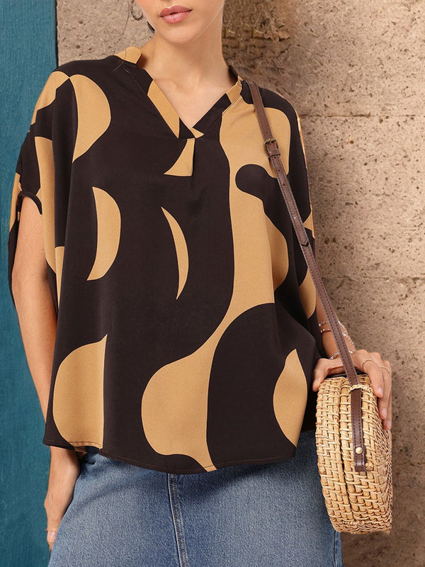 DressBerry Feminine Force Printed A-Line Top