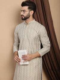 Anouk Embroidered Regular Thread Work Pure Cotton Kurta & Churidar