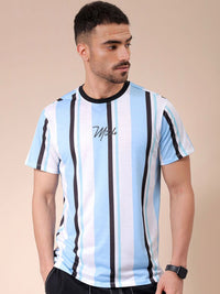The Indian Garage Co Men Striped Round Neck Slim Fit T-shirt