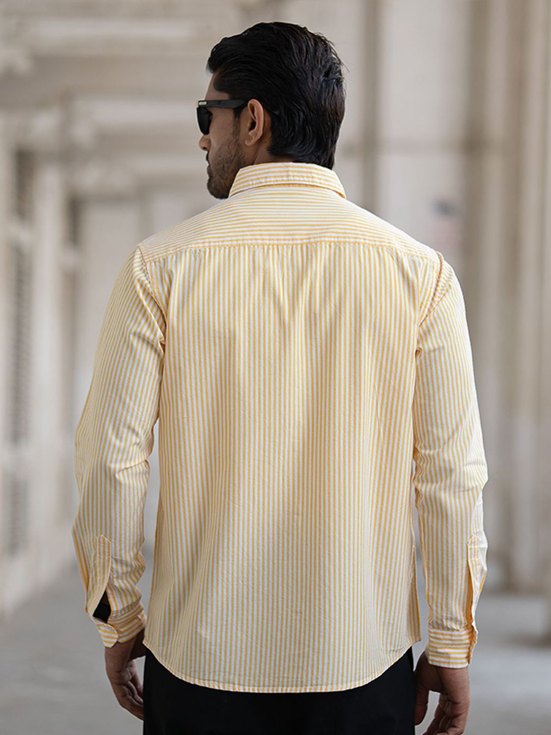 Powerlook Men Opaque Striped Casual Shirt