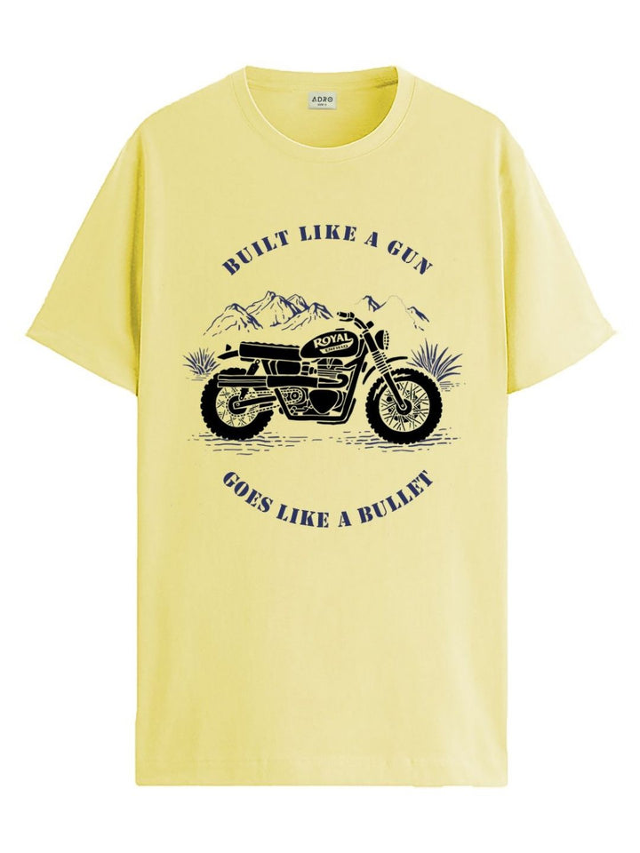 ADRO Men Graphic Printed Round Neck Cotton T-shirt