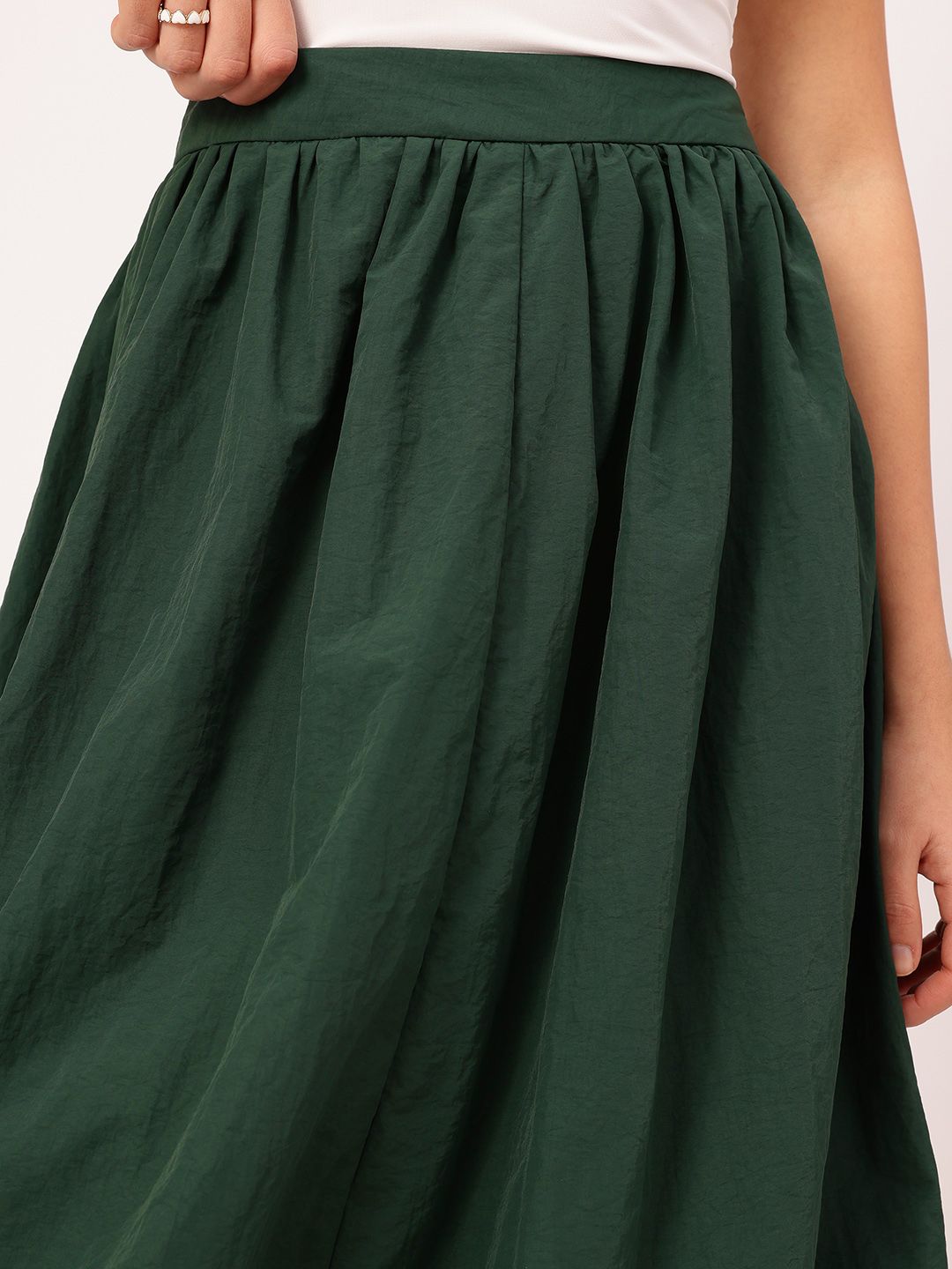 DressBerry Voluminous Vibe Gathered Balloon Midi Skirt